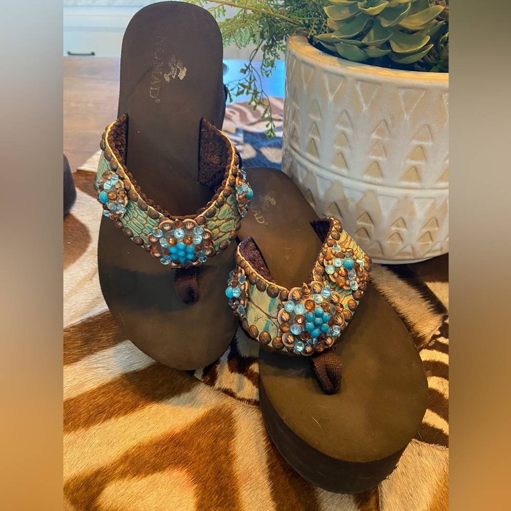 Custom-made Wedge Sandals.
